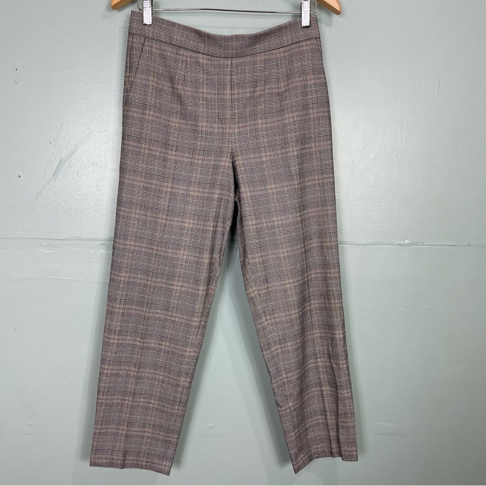 Babaton‎ Atelier Pants Women’s Size 8 Plaid Houndstooth Black Cream